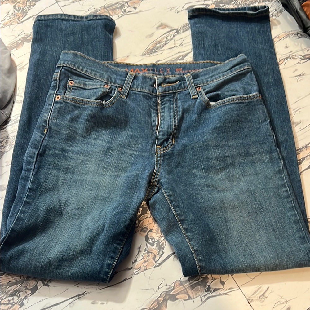 Urban Outfitters Blue Skinny Jeans with Contrast Stitching